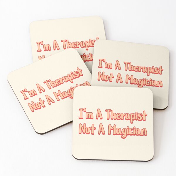 Item preview, I'm A Therapist Not A Magician! Funny Therapy Humor Red designed and sold by PMCreative.