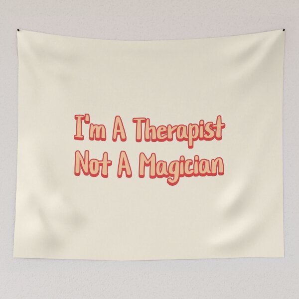 Item preview, I'm A Therapist Not A Magician! Funny Therapy Humor Red designed and sold by PMCreative.
