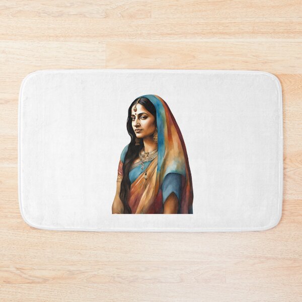 Artikelvorschau, India Aquarell Art, Indian Woman, Indian Style, India entworfen und verkauft von SRLND.