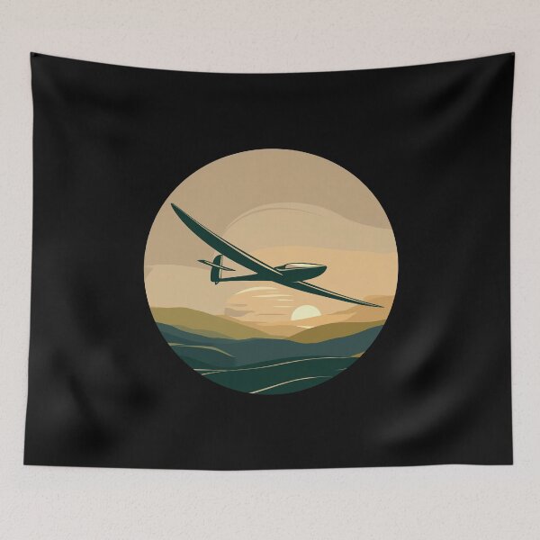 Item preview, Glider Plane Pilot Sailplane aerial floating soaring designed and sold by These_Prints.