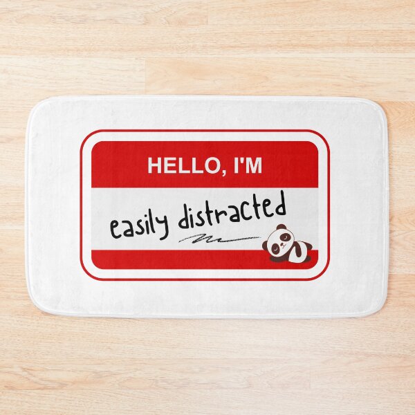 Item preview, ADHD - HELLO IM, easily distracted - Option A Red designed and sold by TheBerriesADHD.