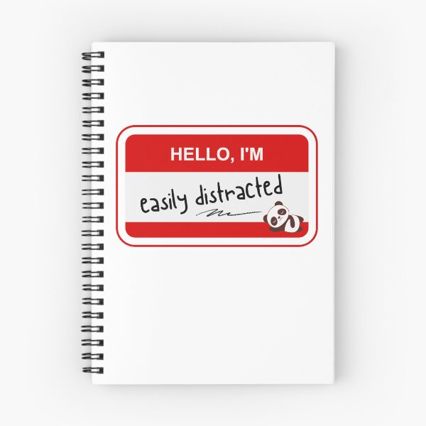 Item preview, ADHD - HELLO IM, easily distracted - Option A Red designed and sold by TheBerriesADHD.
