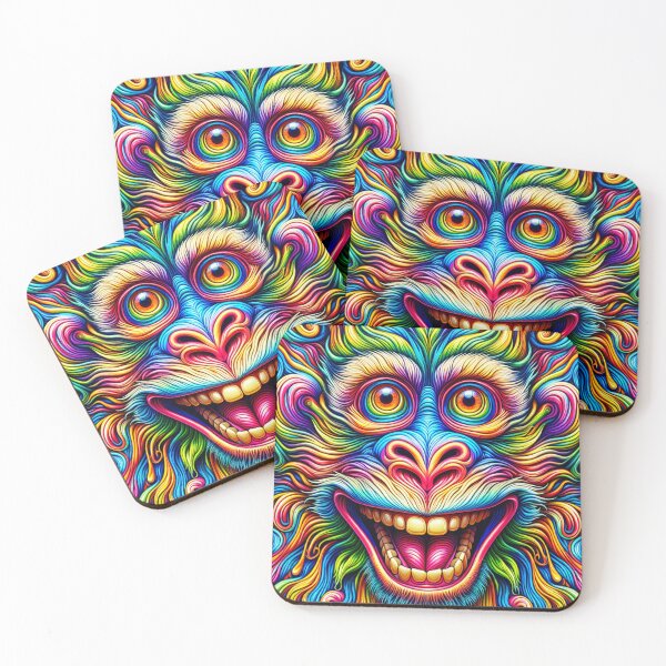 Item preview, Playful Monkey Psychedelic Art | Trippy Monkey Wall Art | Colorful Monkey | Psychedelic Animal Decor | Hippie Art | Monkey Lover Gift designed and sold by LuxWallDigital.