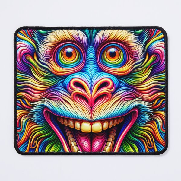 Item preview, Playful Monkey Psychedelic Art | Trippy Monkey Wall Art | Colorful Monkey | Psychedelic Animal Decor | Hippie Art | Monkey Lover Gift designed and sold by LuxWallDigital.