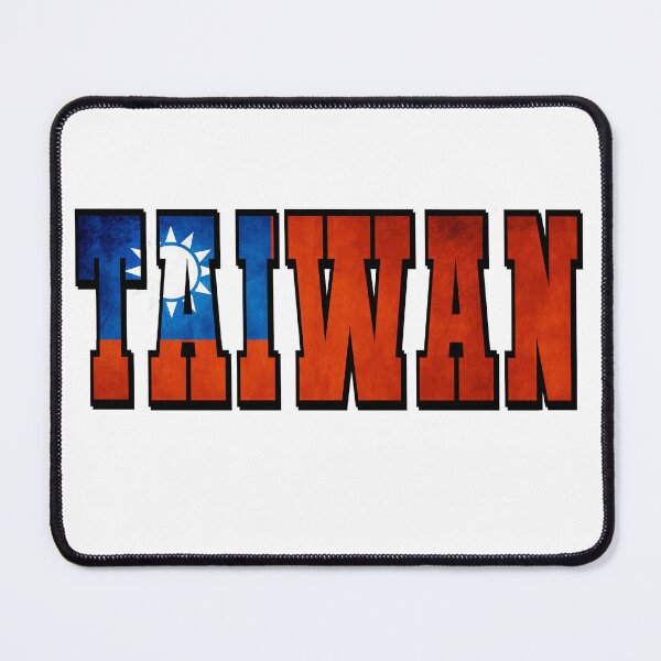 Item preview, Taiwan Country Flag Typography designed and sold by TravelWish.