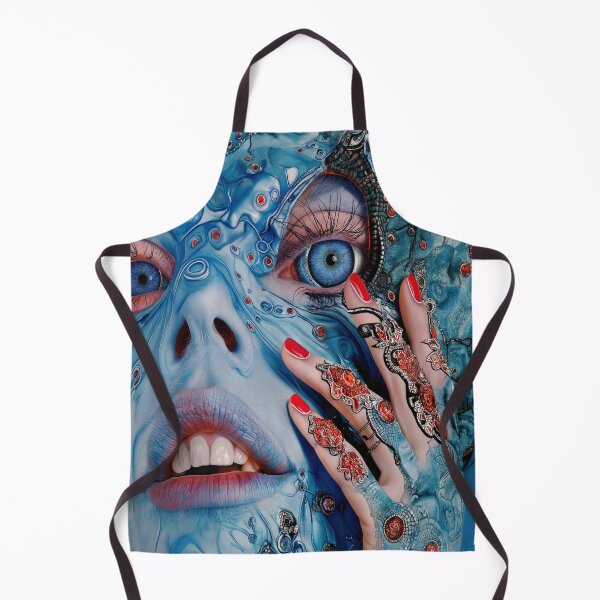 Item preview, Blue Cyborg Face Art designed and sold by rakutirelec.