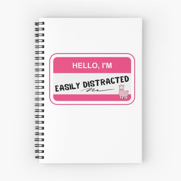 Item preview, ADHD - HELLO I'M, easily distracted - Option B Pink designed and sold by TheBerriesADHD.