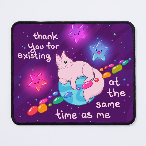 Item preview, "Thank you for existing" Space Cat and Stars designed and sold by thelatestkate.