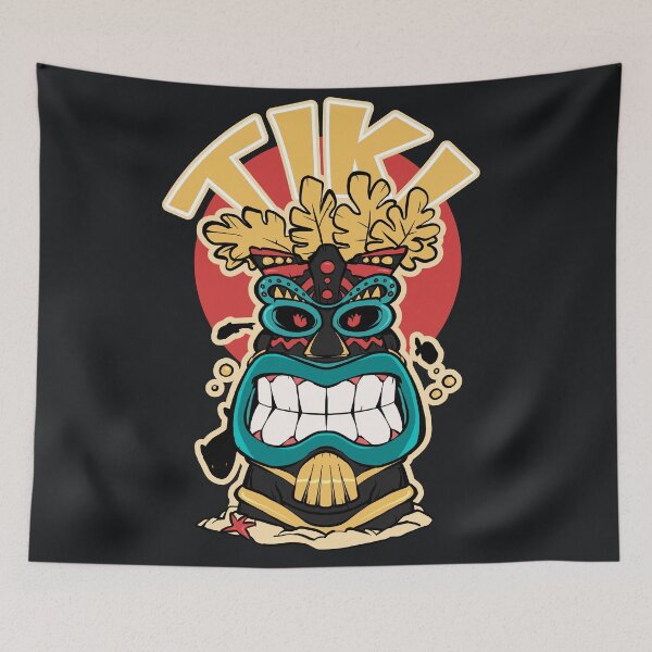 Item preview, Aquatic Tiki Mask 2 designed and sold by TomiAx.