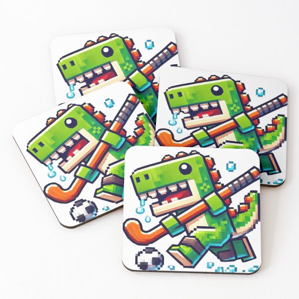 Item preview, Minecraft Style Tyrannosaurus Rex playing field hockey designed and sold by Miguel Araujo.
