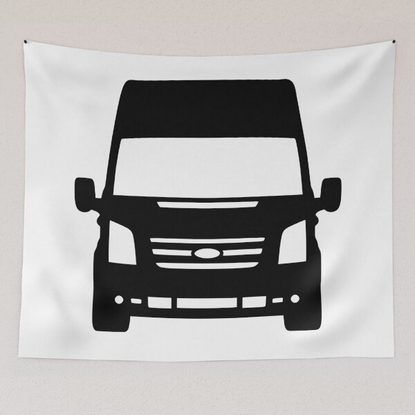 Item preview, Ford Transit Van Turneo LWB H3 2006-2015 Black silhouette designed and sold by EdimDesign.