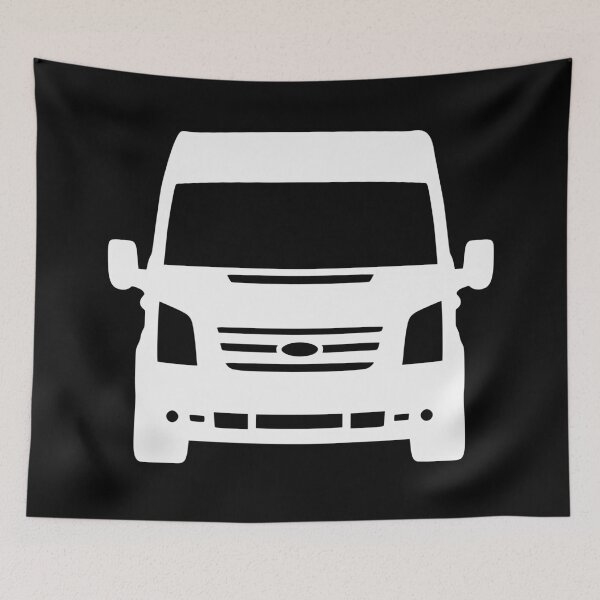 Item preview, Ford Transit Van Turneo LWB H2 2006-2015 white silhouette designed and sold by EdimDesign.