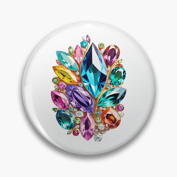 Item preview, Rhomboid shaped gemstones on a brooch designed and sold by MadinaFatt.