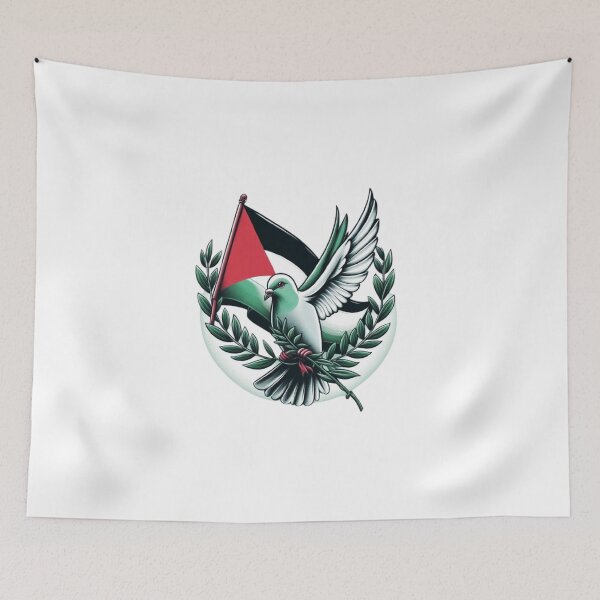 Item preview, Free Palestine. Freedom pigeon carrying olive leaf. designed and sold by FromRiverToSea.
