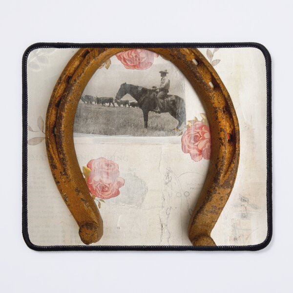 Item preview, Cowboy framed by Horseshoe and Flowers designed and sold by CowboyGoods.