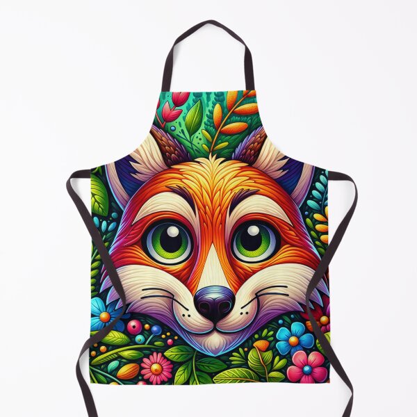 Item preview, Curious Fox Portrait | Anime Fox Wall Art | Playful Fox | Anime Animal Decor | Fox Lover Gift designed and sold by LuxWallDigital.