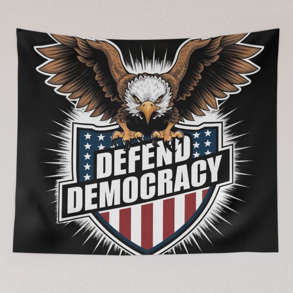 Item preview, Defend democracy eagle designed and sold by JMMR.