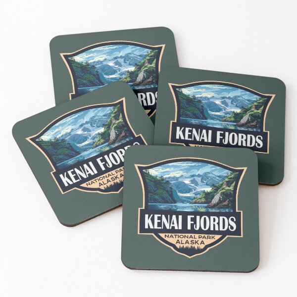 Item preview, Kenai Fjords National Park Illustration Retro Badge designed and sold by KrisSidDesigns.