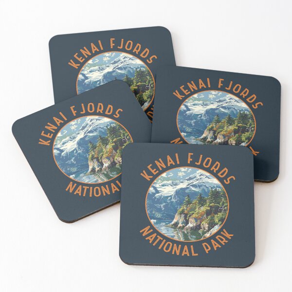 Item preview, Kenai Fjords National Park Retro Distressed Circle designed and sold by KrisSidDesigns.