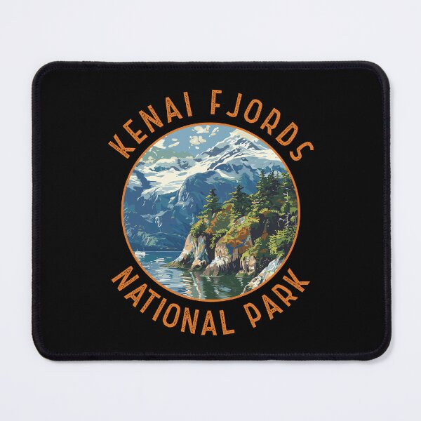 Item preview, Kenai Fjords National Park Retro Distressed Circle designed and sold by KrisSidDesigns.