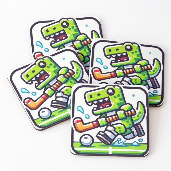 Item preview, Minecraft Style Tyrannosaurus Rex playing field hockey designed and sold by Miguel Araujo.