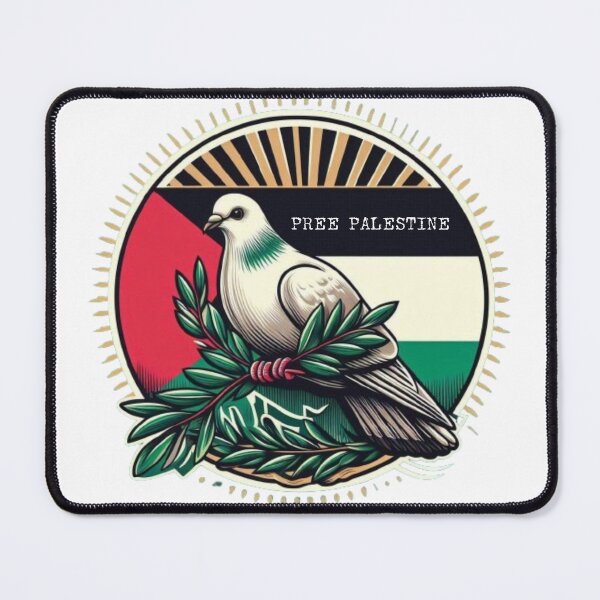 Item preview, Free Palestine. (Freedom pigeon carrying olive leaf) designed and sold by FromRiverToSea.