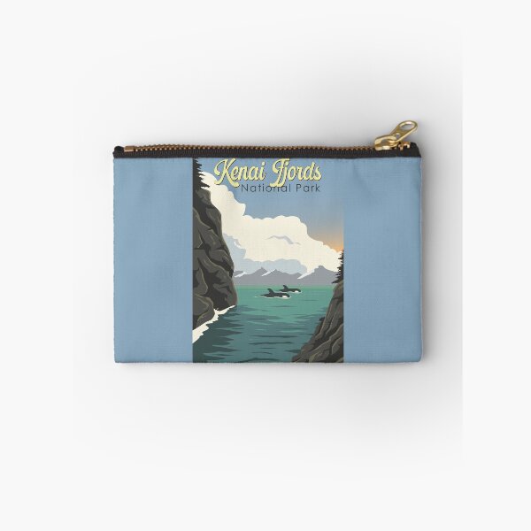 Item preview, Kenai Fjords National Park Illustration Travel Art Vintage designed and sold by KrisSidDesigns.