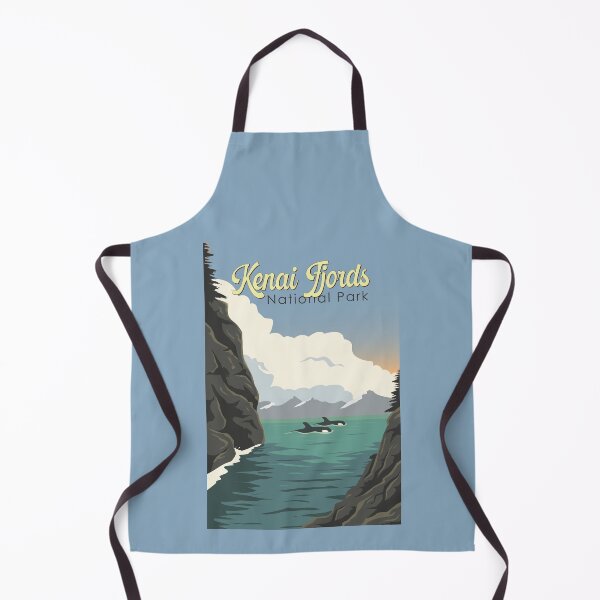 Item preview, Kenai Fjords National Park Illustration Travel Art Vintage designed and sold by KrisSidDesigns.