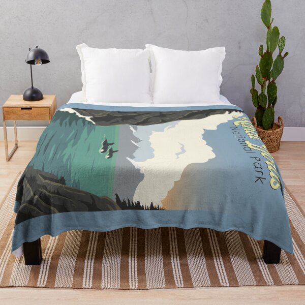 Item preview, Kenai Fjords National Park Illustration Travel Art Vintage designed and sold by KrisSidDesigns.