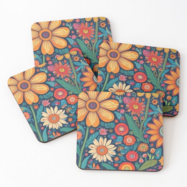 Item preview, Naive art flower pattern designed and sold by GasconyPassion.