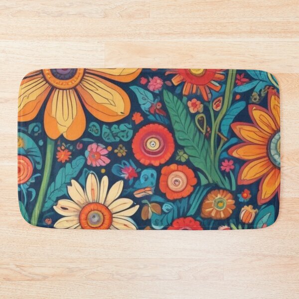 Item preview, Naive art flower pattern designed and sold by GasconyPassion.