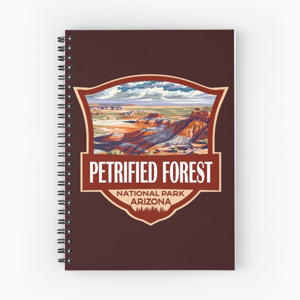 Item preview, Petrified Forest National Park Illustration Retro Badge designed and sold by KrisSidDesigns.
