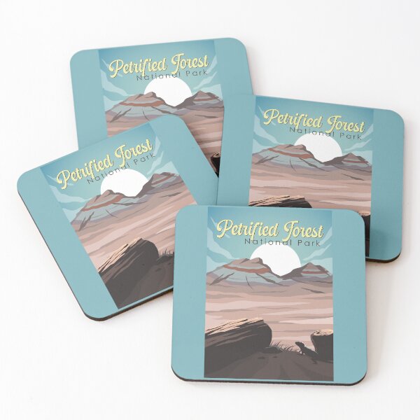 Item preview, Petrified Forest National Park Illustration Travel Art Vintage designed and sold by KrisSidDesigns.