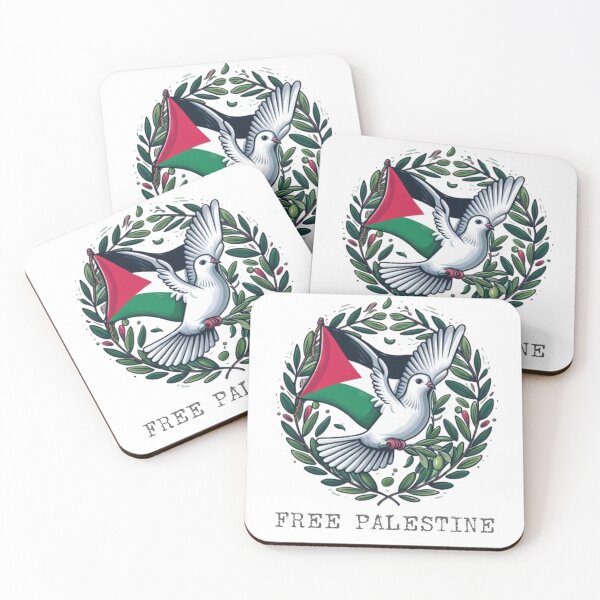 Item preview, Free Palestine. (Freedom pigeon holding olive leaf) designed and sold by FromRiverToSea.