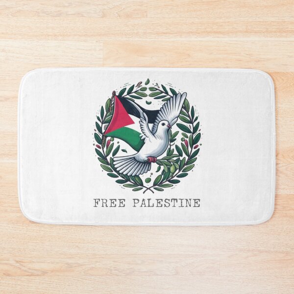 Item preview, Free Palestine. (Freedom pigeon holding olive leaf) designed and sold by FromRiverToSea.