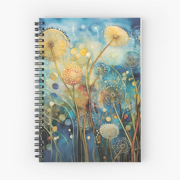 Item preview, Beautiful colorful dandelions in the meadow at night. Floral pattern.Watercolor designed and sold by MagelliShop.