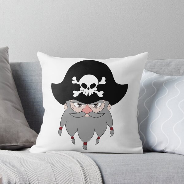 Item preview, Fearsome Pirate with skull & cross bone hat designed and sold by PiknStick.