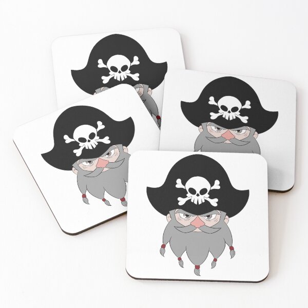 Item preview, Fearsome Pirate with skull & cross bone hat designed and sold by PiknStick.
