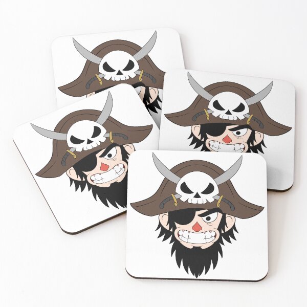 Item preview, Fearsome Piate with eye patch and skull hat designed and sold by PiknStick.