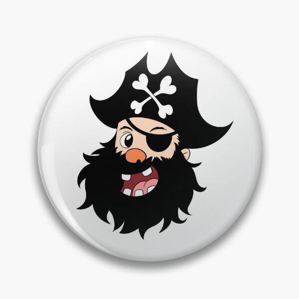Item preview, Fearsome Pirate with crossbones hat and eye patch designed and sold by PiknStick.
