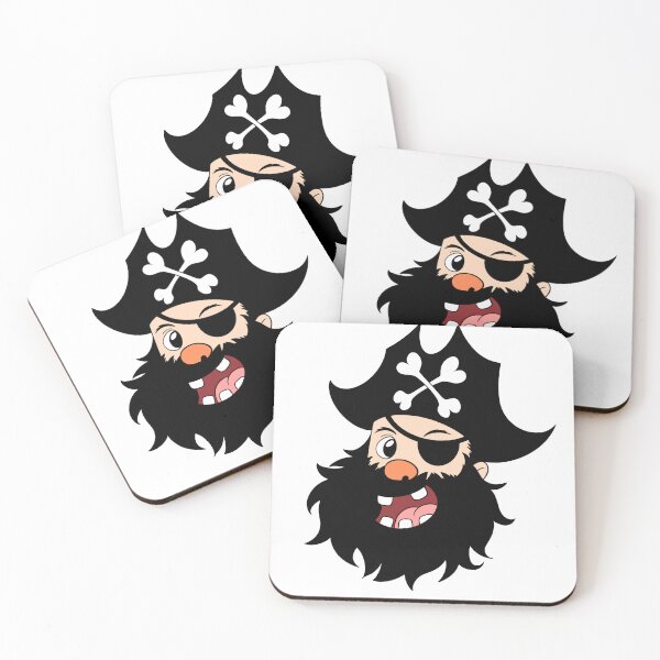 Item preview, Fearsome Pirate with crossbones hat and eye patch designed and sold by PiknStick.