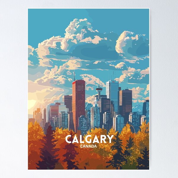Item preview, Calgary Canada - Travel Art designed and sold by Marciolini.