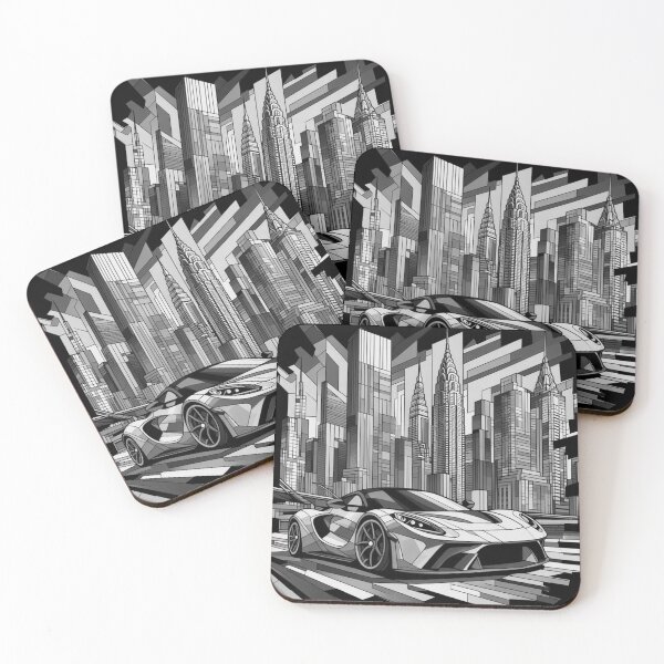 Item preview, Futuristic Abstract, Monochrome black, white designed and sold by Bukhisz.