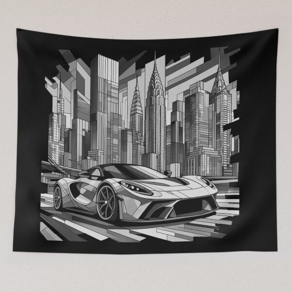 Item preview, Futuristic Abstract, Monochrome black, white designed and sold by Bukhisz.