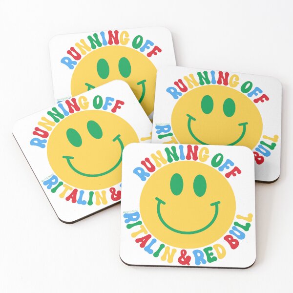 Item preview, Running Off Ritalin & Redbull Smiley Face designed and sold by RooBooCo.