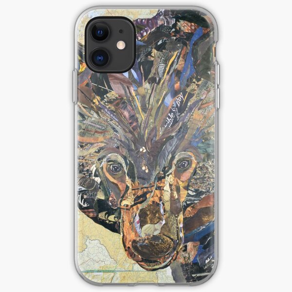 Black Bear Collage by C.E. White iPhone Soft Case