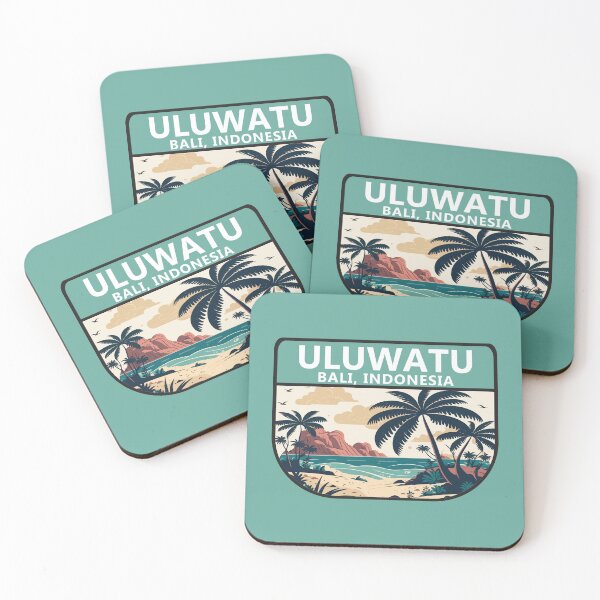 Item preview, Uluwatu Bali Indonesia Retro Emblem designed and sold by KrisSidDesigns.
