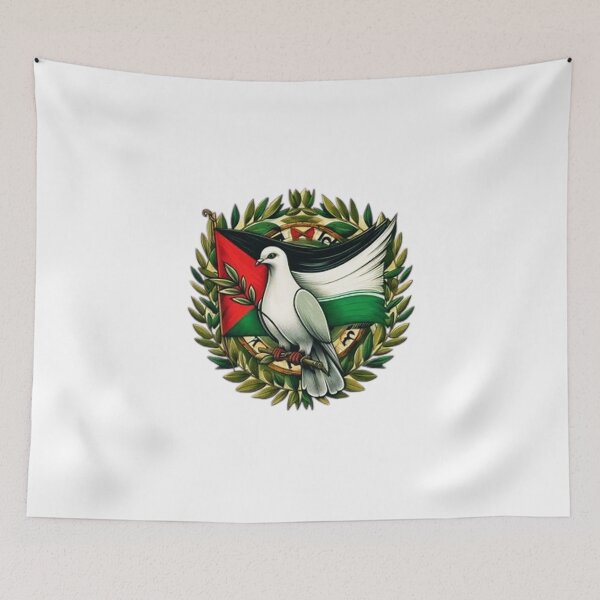 Item preview, Freedom pigeon holding olive leaf. Free Palestine. Palestine flag designed and sold by FromRiverToSea.