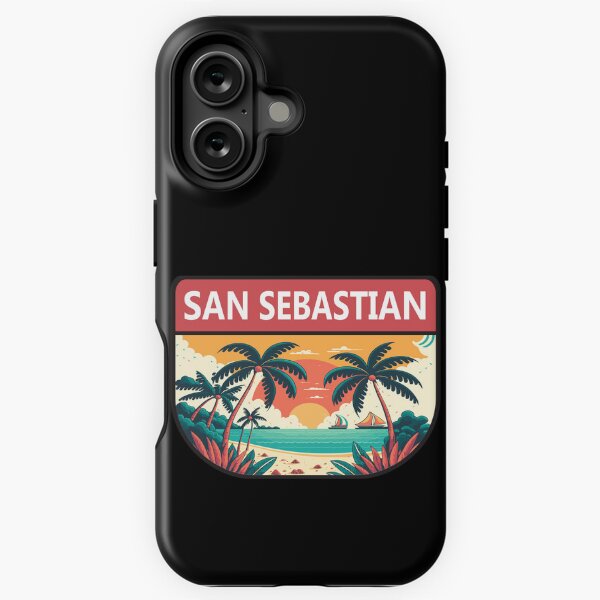 Vista previa del artículo con la obra «Emblema retro de San Sebastián España», diseñado y vendido por KrisSidDesigns.