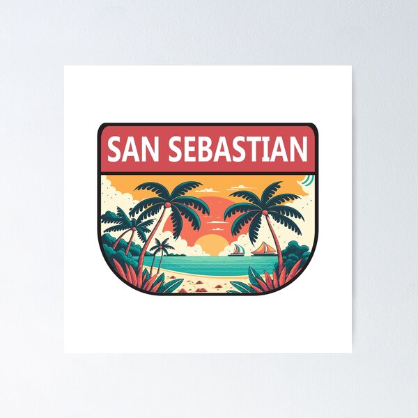 Item preview, San Sebastian Spain Retro Emblem designed and sold by KrisSidDesigns.